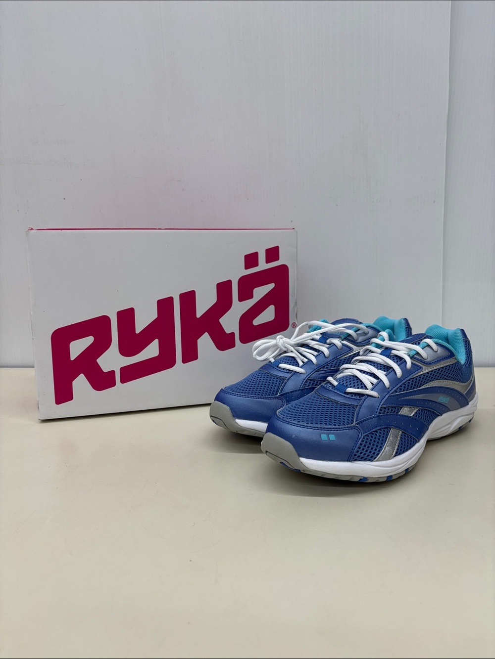 Ryka Women's Blue and Aqua Mesh Trainer Sneakers